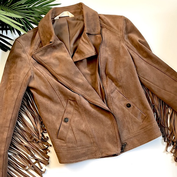 Hollister fringe faux suede crop jacket size small - Picture 9 of 13